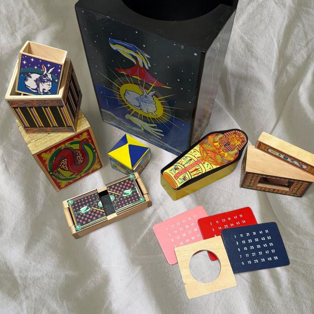 Melissa & Doug Deluxe Solid-Wood Magic Set Magician Montessori - Picture 3 of 6